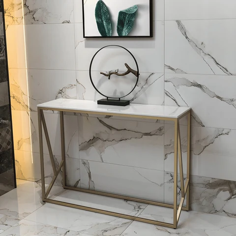 DRS-055 Dikdörtgen Konsol Masa MDF Metal Ayaklı