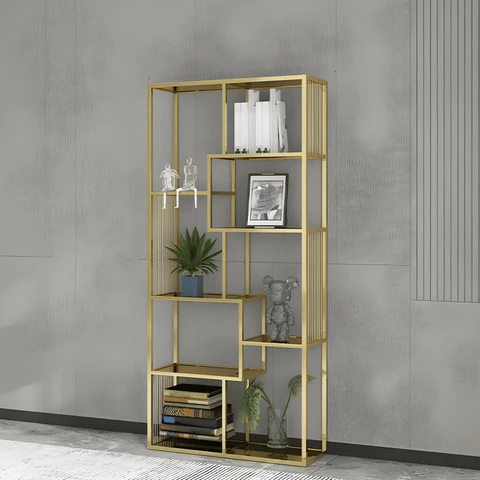 KC-0231  Modern Metal MDF Raflı Kitaplık, 7 Raflı