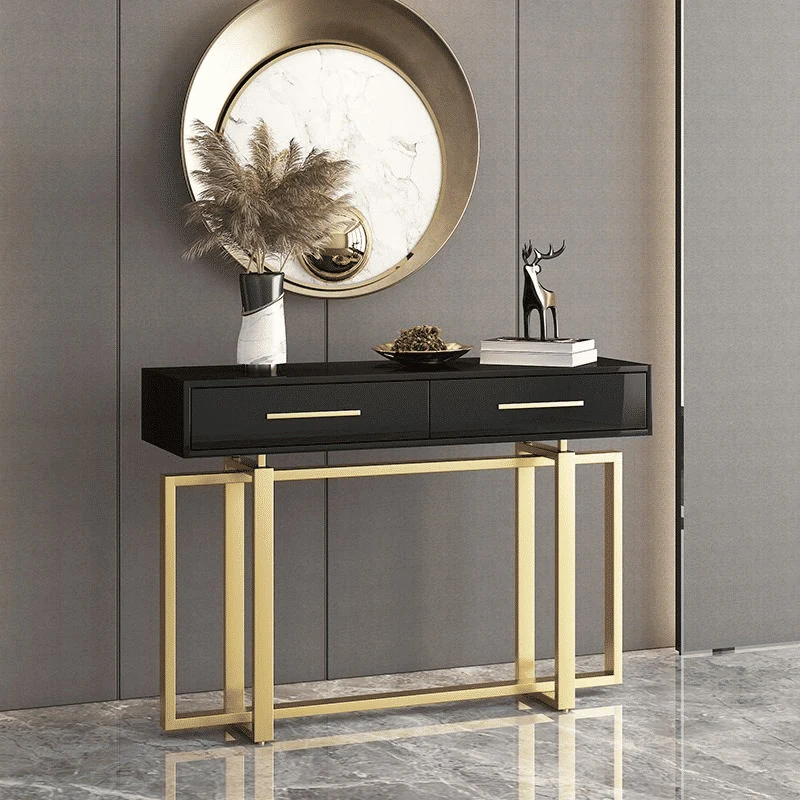 DRS-06 Dikdörtgen Konsol Masa MDF Metal Ayaklı