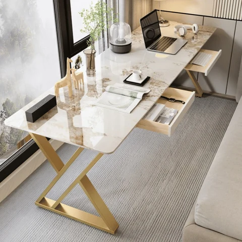 ÇLM9023 Modern Dikdörtgen Çalışma Masası MDF Üstlü Metal Ayaklı