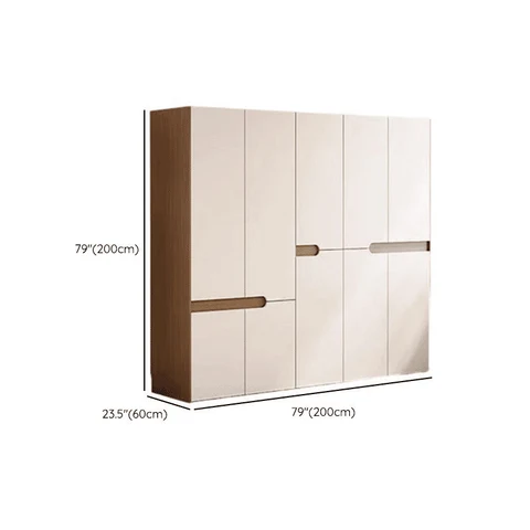DLP-017 Modern Dikdörtgen Gardırop Ahşap Çekmeceli Askılıklı