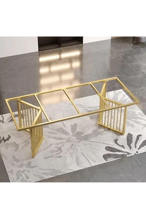 YMK6588 Modern Metal Ayaklı Yemek Masası