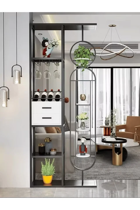 ŞRP1680 Siyah Metal Kitaplık 85x30x220 cm
