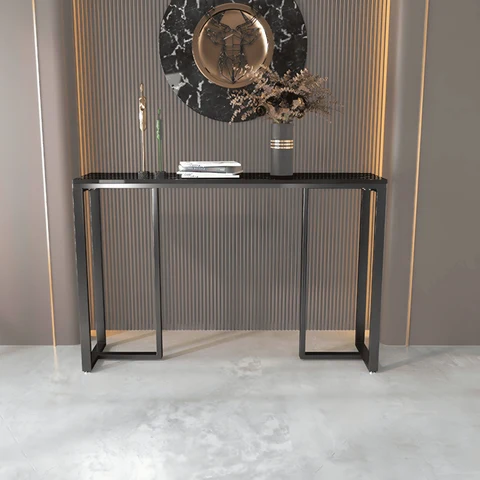 DRS-060 Modern Dikdörtgen Konsol Masa MDF Metal Ayaklı