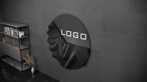 KC-082 Dalgalı Ahşap Duvar Dekoru – 3D Sanatsal Logo İç Mekân Tasarımı