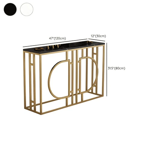 DRS-052 Dikdörtgen Konsol Masa MDF Metal Ayaklı