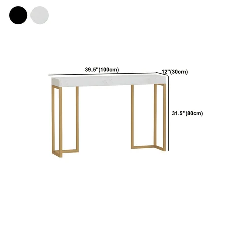 DRS-057 Dikdörtgen Konsol Masa MDF Metal Ayaklı