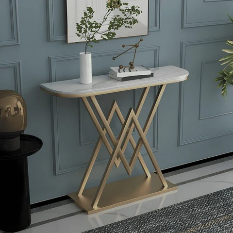 DRS-070 Yarım Daire Dresuar Masa MDF Metal Ayaklı