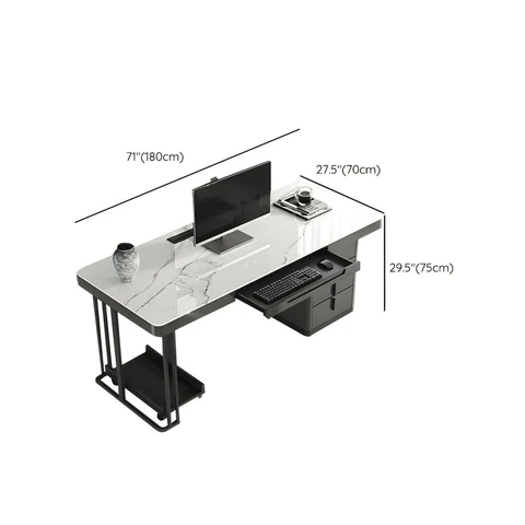 ÇLM40406 Modern Gri MDF Çalışma Masası