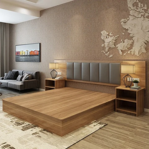 KC-034 Modern Lüks MDF Otel Yatak Odası Seti