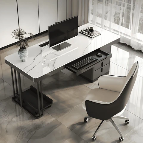 ÇLM40406 Modern Gri MDF Çalışma Masası