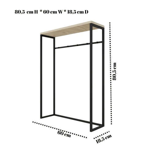 DRS2378 Modern Askılı Metal Ahşap Dresuar