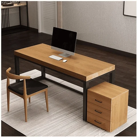 ÇLŞ7939 Modern MDF Ofis Masası Metal Çalışma masası