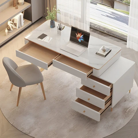 ÇLM23056 Modern MDF 5 Çekmeceli Çalışma Masası