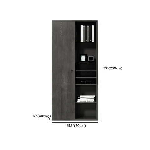 Mid-Century Modern Gri Ahşap Dosya Dolabı SKU4659716