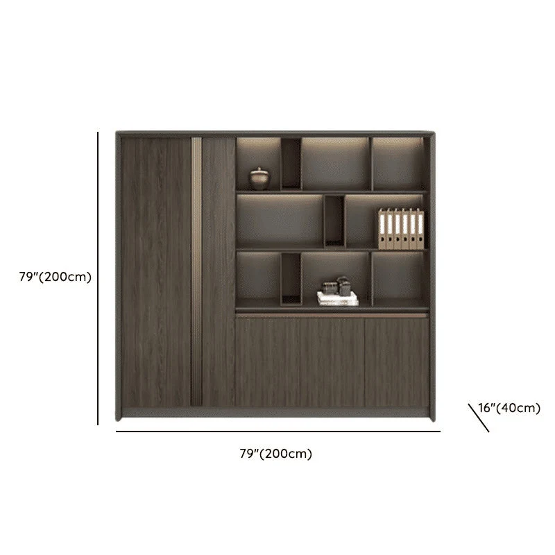 Modern Ahşap Aydınlatmalı Saklama Dolabı SKU9407535