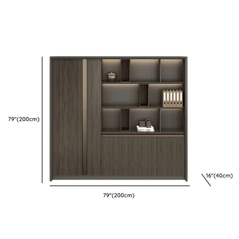Modern Ahşap Aydınlatmalı Saklama Dolabı SKU9407535