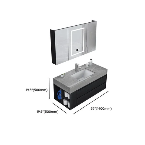 Modern Taş Tezgahlı Banyo Dolabı SPU210026033