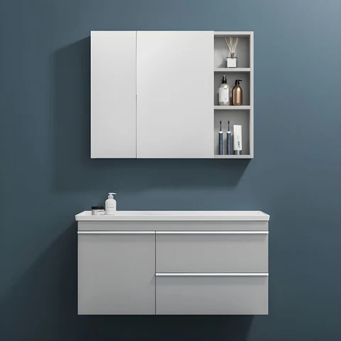 Modern Duvara Monte Banyo Dolabı SKU5831938