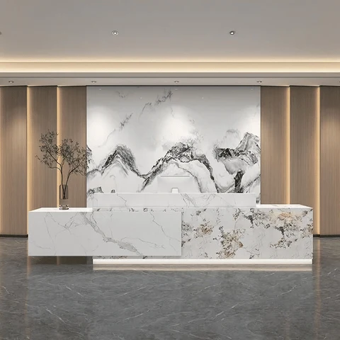Modern Ahşap Banko Danışma Masası SKU7427010