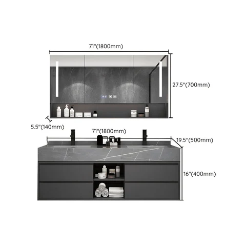 Modern Ahşap Banyo Dolabı SKU4152557