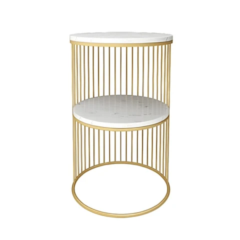 Glam Taş Tablalı Metal Açık Raflı Komodin SKU2665230