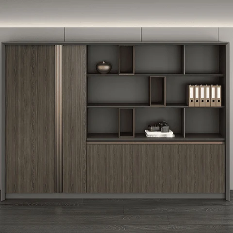 Modern Ahşap Aydınlatmalı Saklama Dolabı SKU9407535