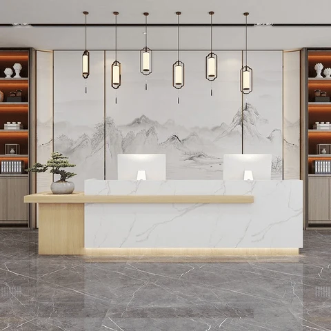 Modern Ahşap Resepsiyon Masası SPU21837815