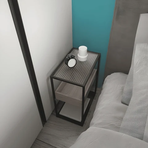 Modern Cam Tablalı Komodin SKU3080161