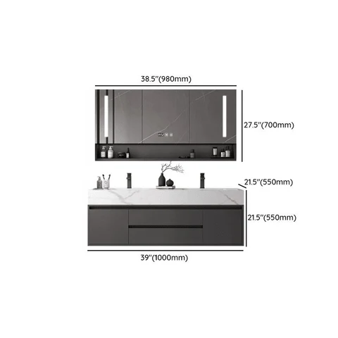 Modern Duvara Monte Banyo Dolabı Seti LitFad