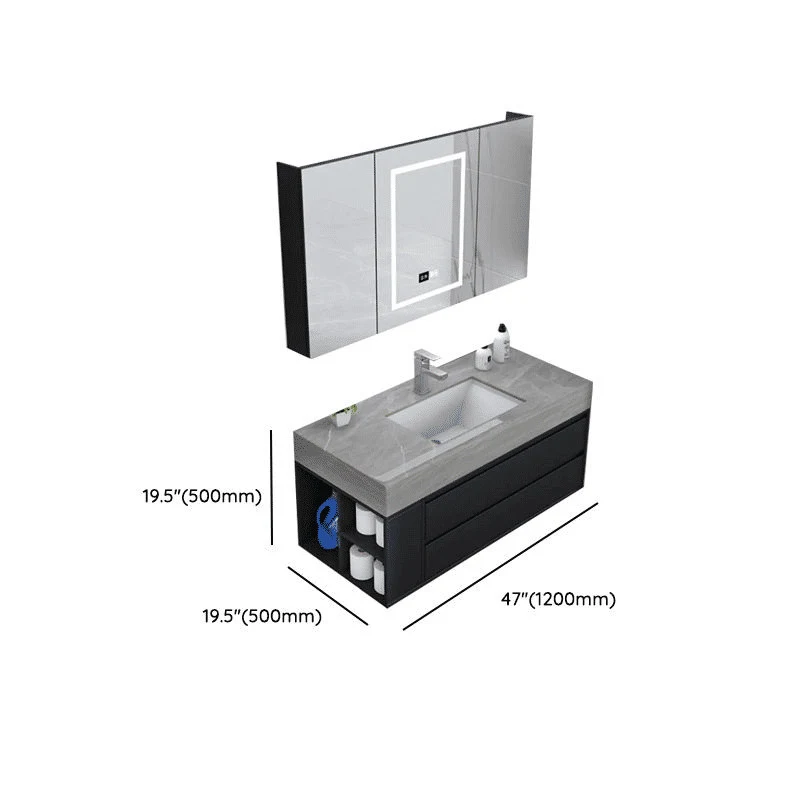 Modern Taş Tezgahlı Banyo Dolabı SPU210026033