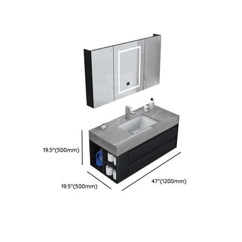 Modern Taş Tezgahlı Banyo Dolabı SPU210026033