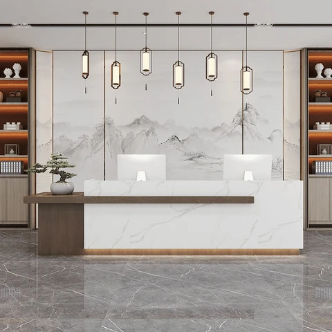 Modern Ahşap Resepsiyon Masası SPU21837815