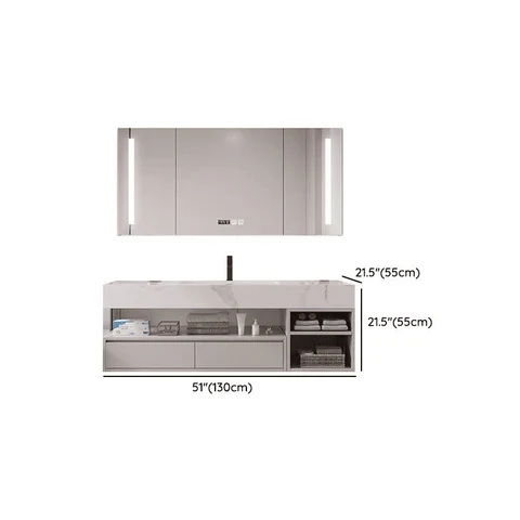 Modern Bej Ahşap Banyo Dolabı SKU8705861
