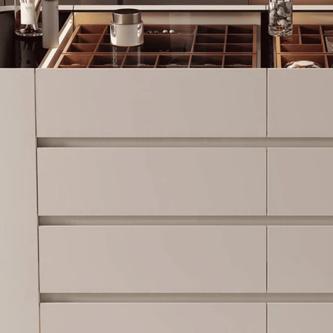 Modern Bej Ahşap Takı Dolabı SKU9104401