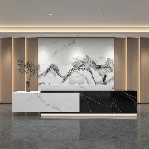 Modern Ahşap Banko Danışma Masası SKU7427010