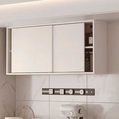 Modern Alüminyum Sürgülü Kapaklı Mutfak Duvar Dolabı