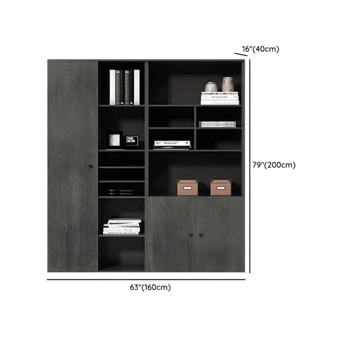 Mid-Century Modern Gri Ahşap Dosya Dolabı SKU4659716
