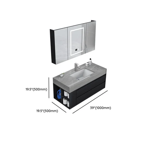 Modern Taş Tezgahlı Banyo Dolabı SPU210026033