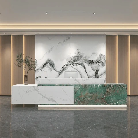 Modern Ahşap Banko Danışma Masası SKU7427010