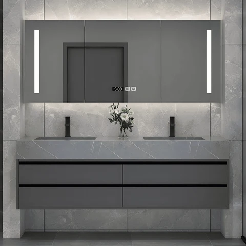 Modern Ahşap Banyo Dolabı SKU4152557