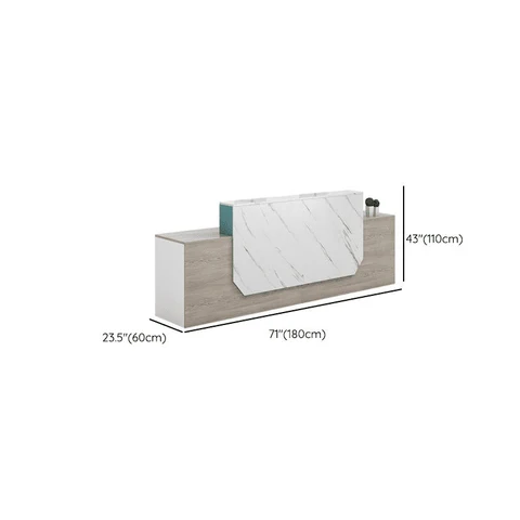 Modern Ahşap Karşılama ve Danışma Masası SKU8344215