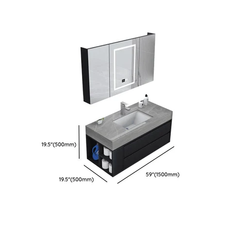 Modern Taş Tezgahlı Banyo Dolabı SPU210026033