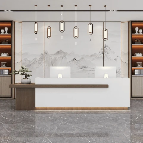 Modern Ahşap Resepsiyon Masası SPU21837815