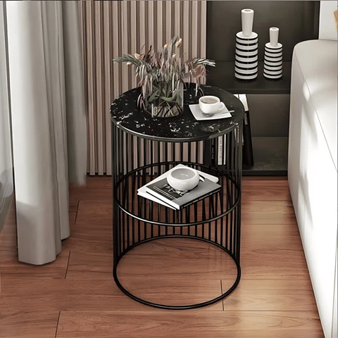 Glam Taş Tablalı Metal Açık Raflı Komodin SKU2665230
