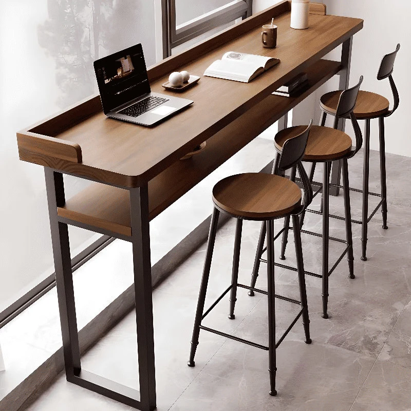 Modern Ahşap Bar Masası ve Sandalye Seti