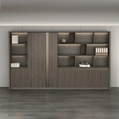 Modern Ahşap Aydınlatmalı Saklama Dolabı SKU9407535