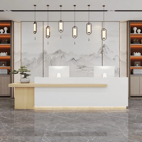 Modern Ahşap Resepsiyon Masası SPU21837815