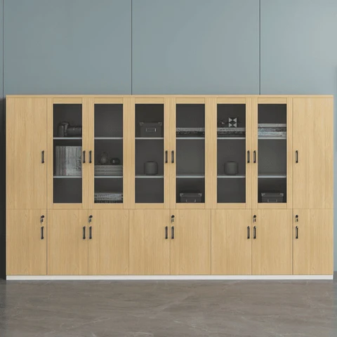 Modern Ahşap Kilitli Ofis Dolabı