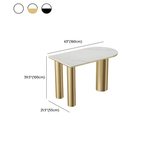 Modern Oval Taş Tezgahlı Bar Masası Seti SKU4930033